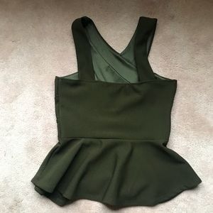 Charlotte Russe Tops - Charlotte Russe Peplum Top With Cutout Charlotte Russe Tops - Charlotte Russe Peplum Top With Cutout